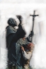 Padre Pio - Vieste :: L'artista al lavoro di rifinitura